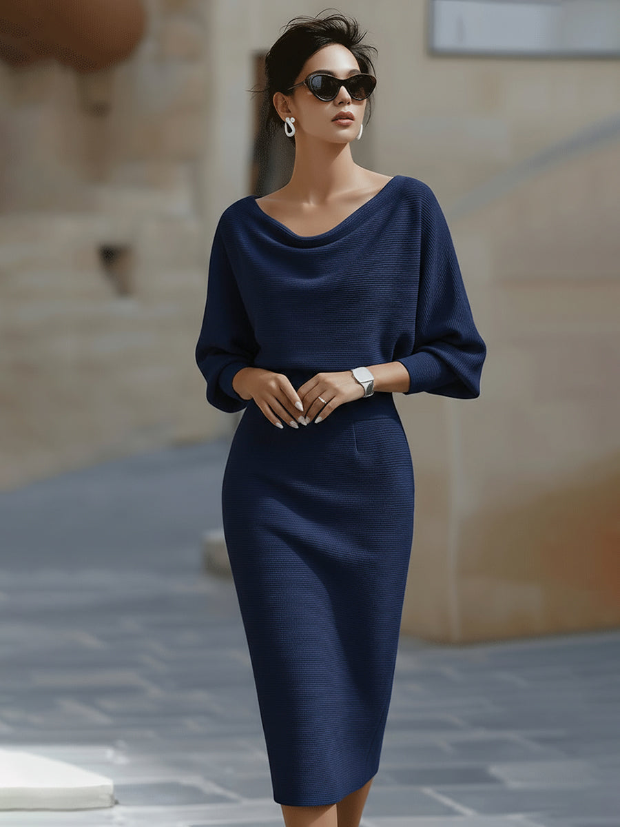 Robe midi à l'élégance sculptée