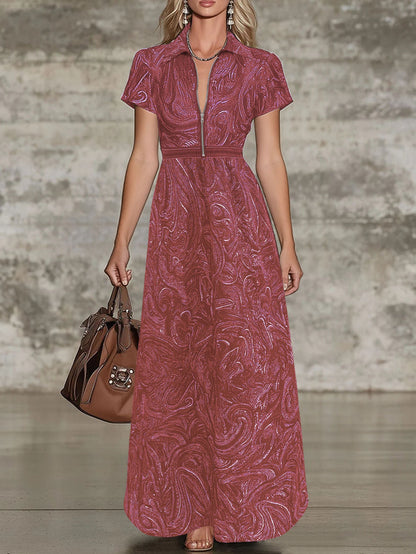 🌟 Timeless Paisley Print Maxi Dress: Effortless Elegance for Every Occasion