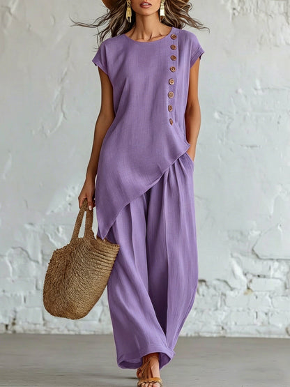 Effortless Linen-Blend 2-Piece Set | Relaxed Fit, S-5XL
