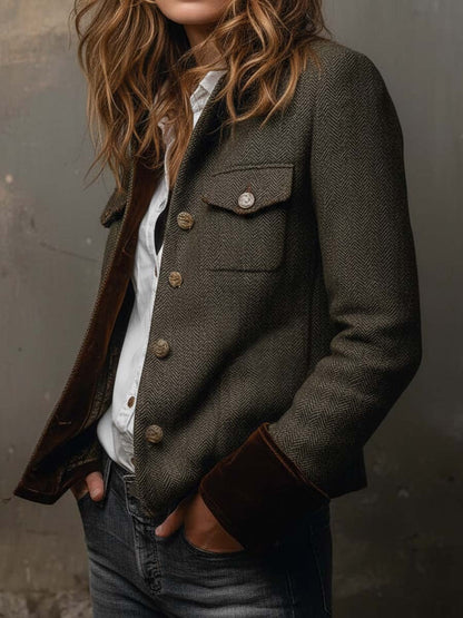 Veste à col à manches longues style groovy