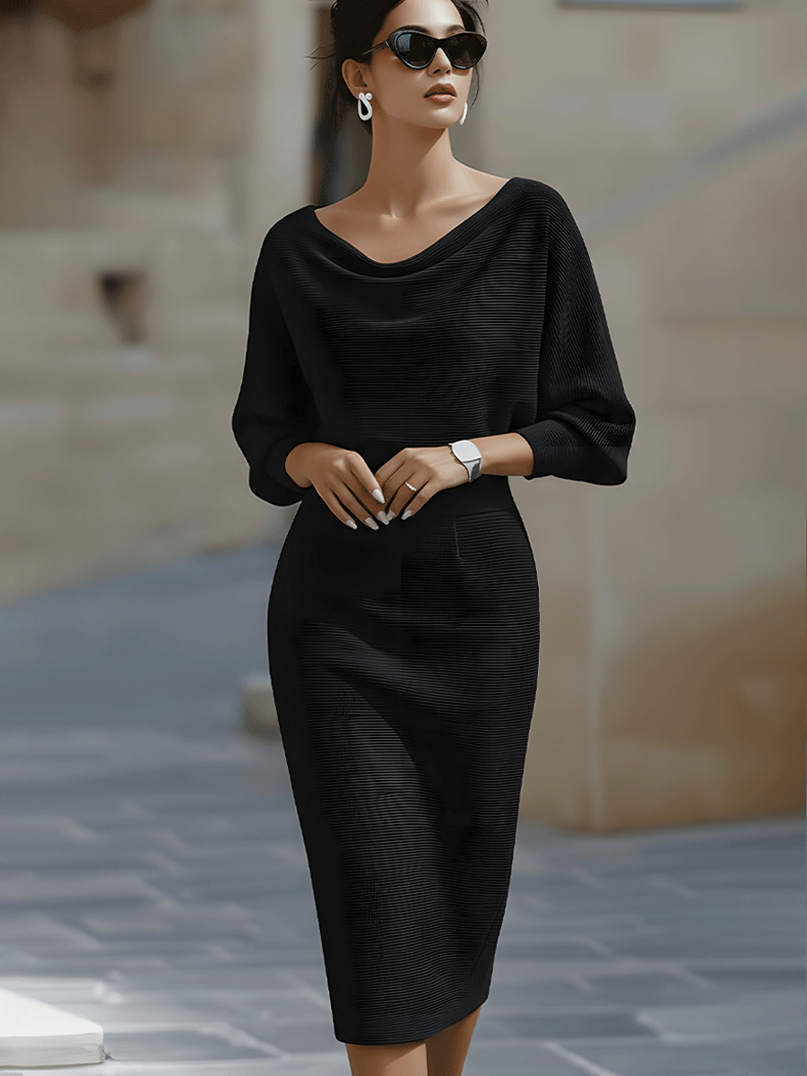 Robe midi à l'élégance sculptée