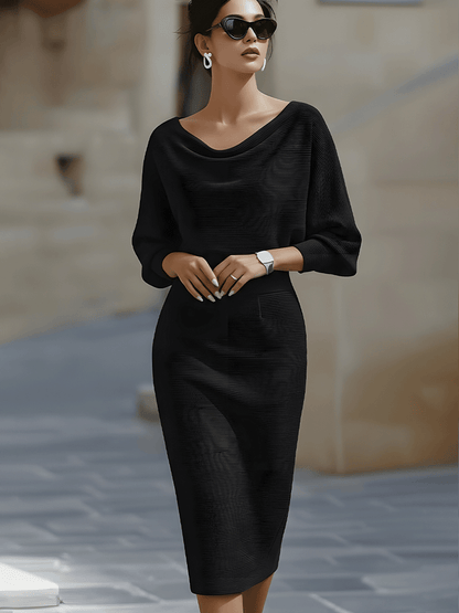 Robe midi à l'élégance sculptée