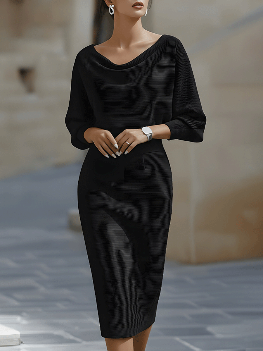 Robe midi à l'élégance sculptée