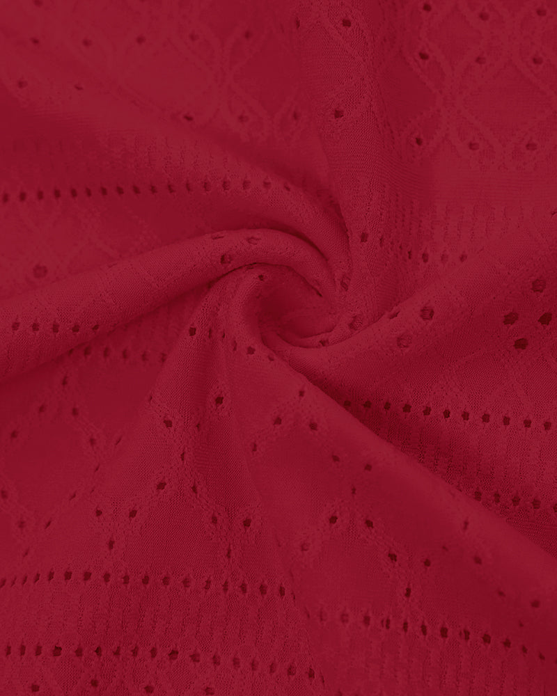 Robe de vacances sans manches à fronces, taille cintrée, style bandeau drapé, broderie œillets, fente et ourlet asymétrique