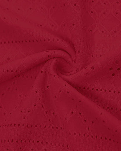 Robe de vacances sans manches à fronces, taille cintrée, style bandeau drapé, broderie œillets, fente et ourlet asymétrique