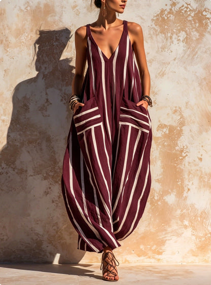 Relaxed Linen-Blend Jumpsuit