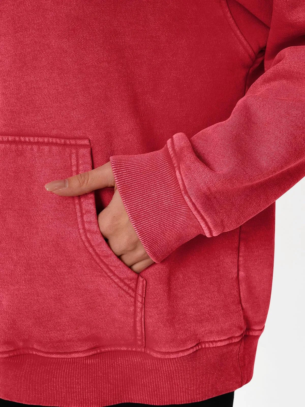 Pull à capuche délavé à coupe oversize décontracté unisexe