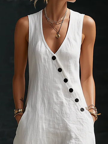 Robe boutonnée minimaliste et confortable