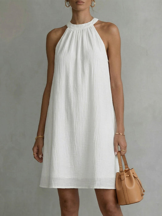 Robe sans manches à licou pour femme