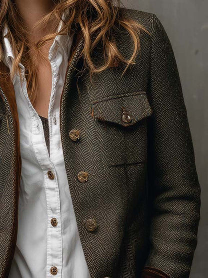 Veste à col à manches longues style groovy