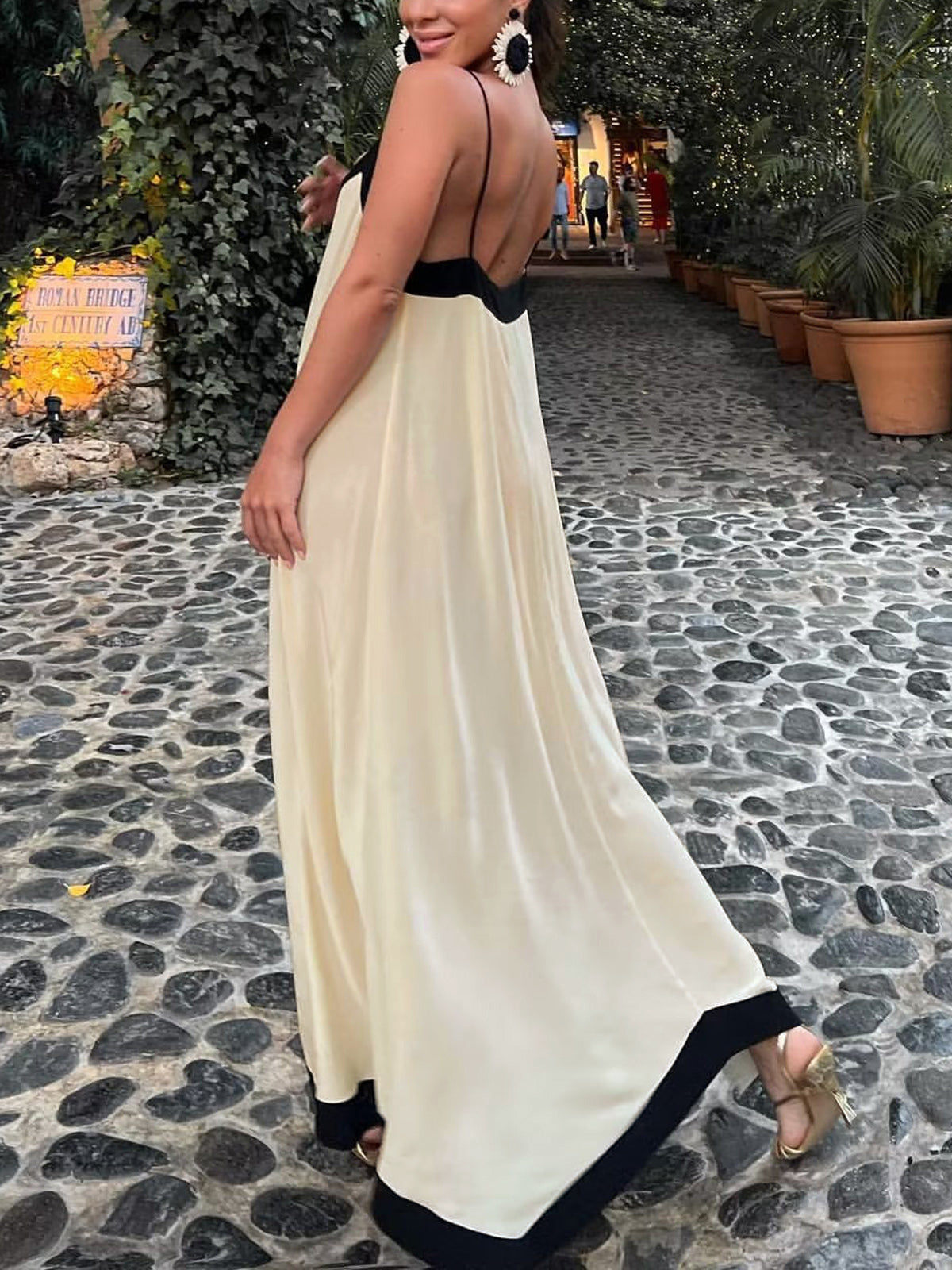Robe longue nuisette style esthétique old money Sicile