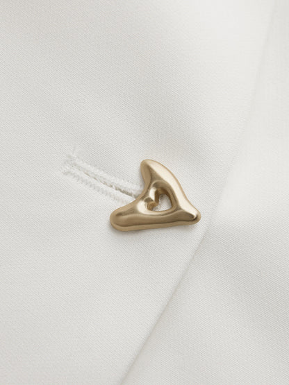 Blouse tendance à col V et boutonnée sur le devant