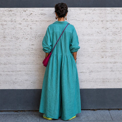 Combinaison oversize en lin à jambes larges