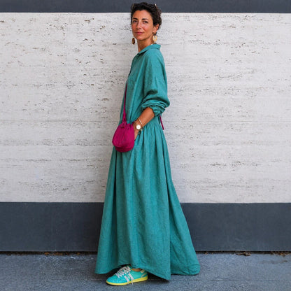 Combinaison oversize en lin à jambes larges