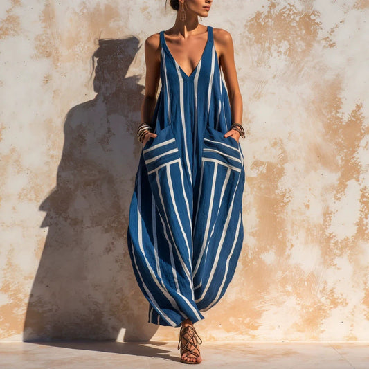 Relaxed Linen-Blend Jumpsuit