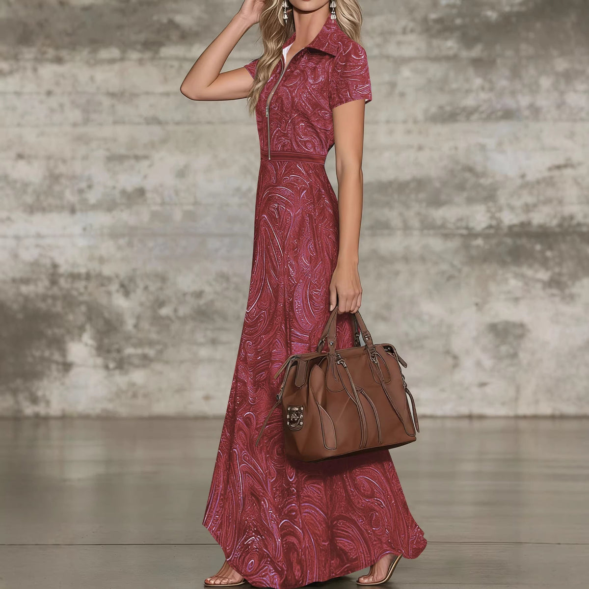 🌟 Timeless Paisley Print Maxi Dress: Effortless Elegance for Every Occasion