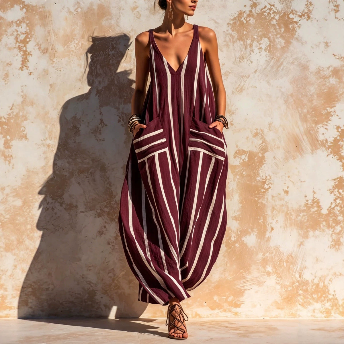 Relaxed Linen-Blend Jumpsuit