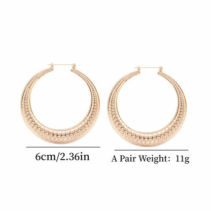 Large Hammered Teardrop Hoop Earrings Bold Textured 14K Gold Plated Statement Hoops - 6cm, kc gold small full moon