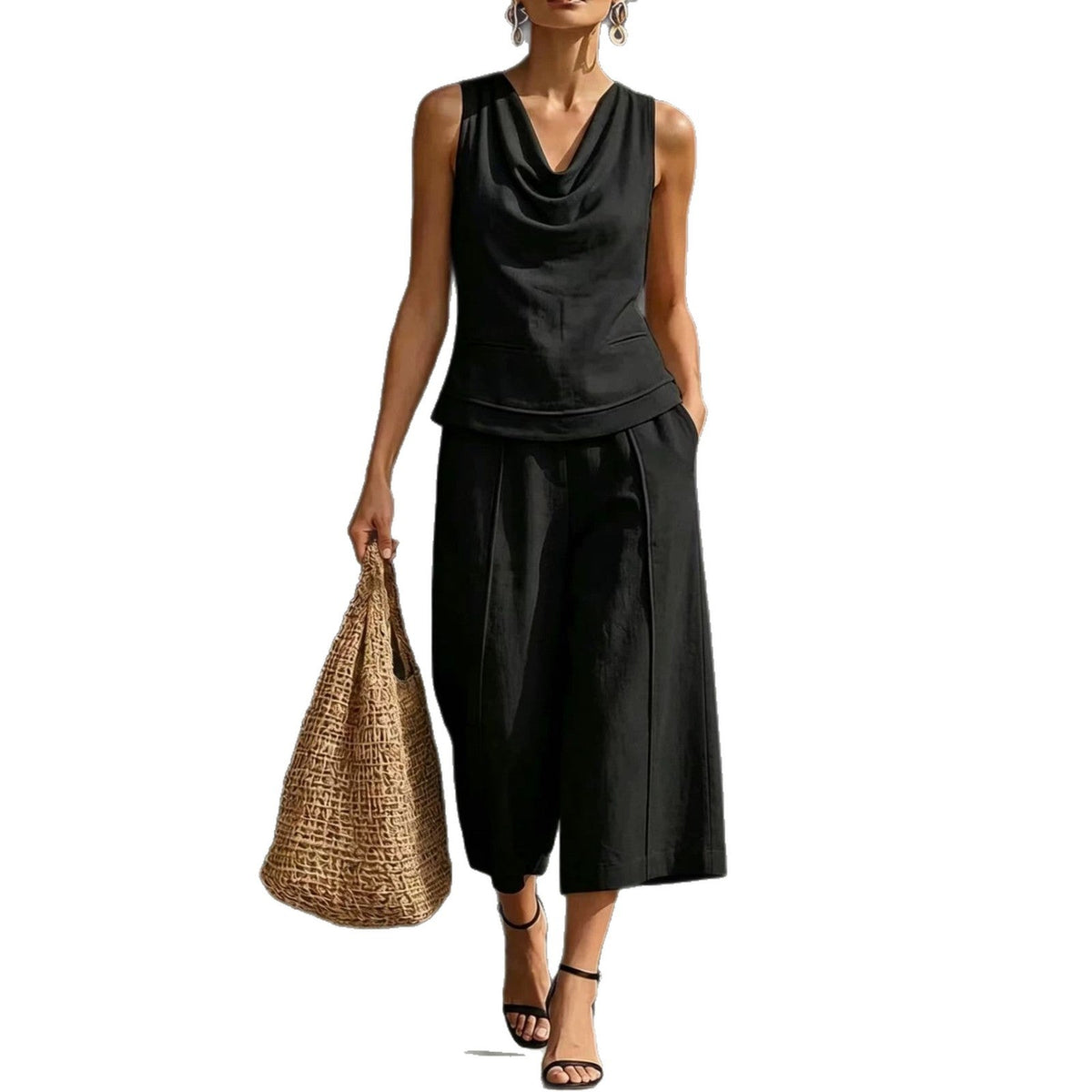 Linen 2-Piece Sleeveless Outfit
