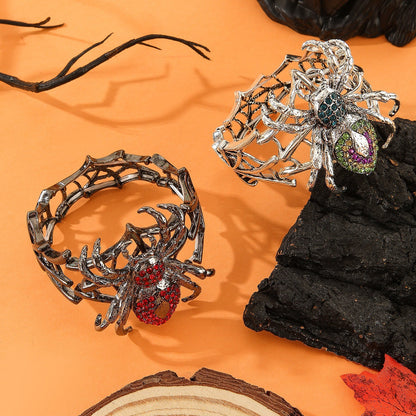 Multicolor Crystal Spider Web Cuff Bracelet - 🔥2pcs Silver + Black – Save 20% 