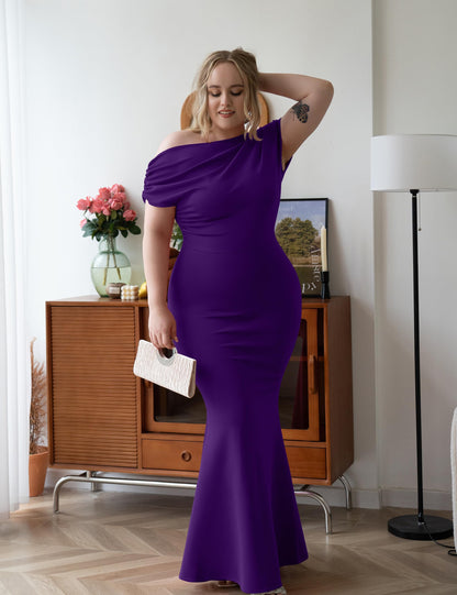 Robe de soirée longue de fête formelle moulante élégante sans épaules et sans manches pour femmes 2025