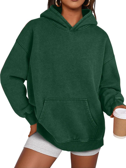 Pull à capuche délavé à coupe oversize décontracté unisexe