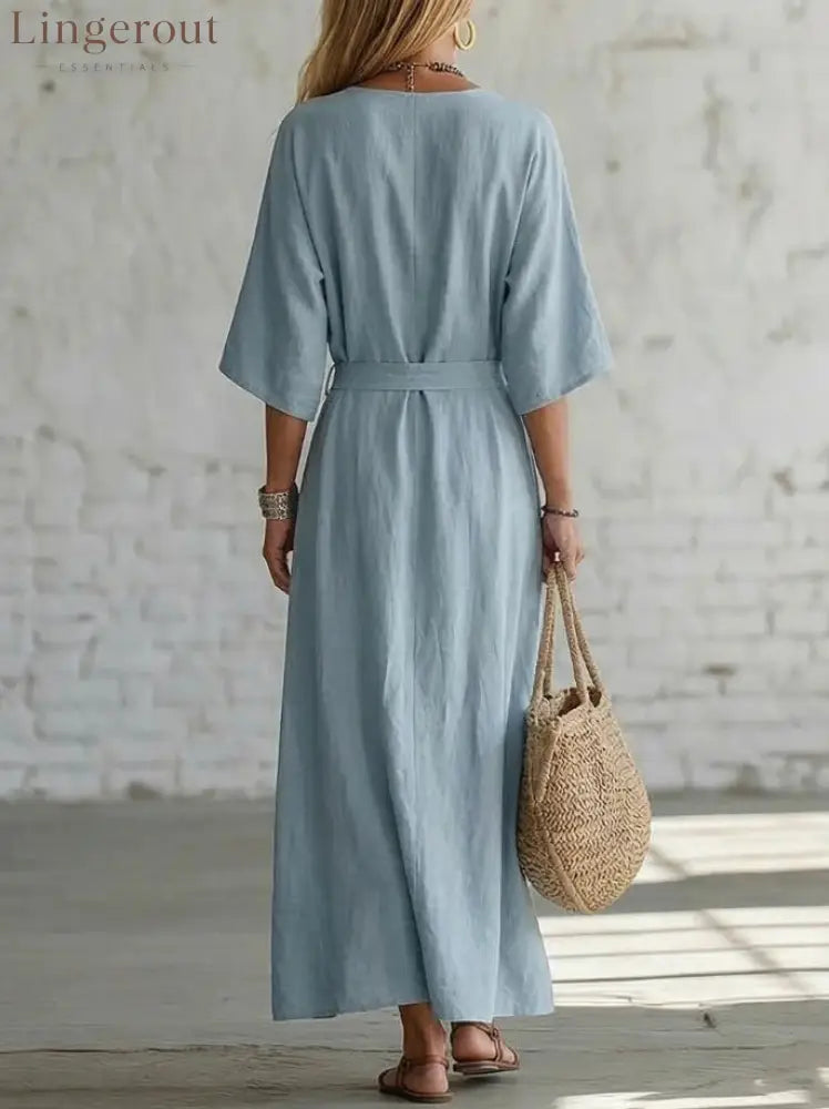 Effortless Linen Maxi Dress: Your Go-To for Timeless Breezy Style