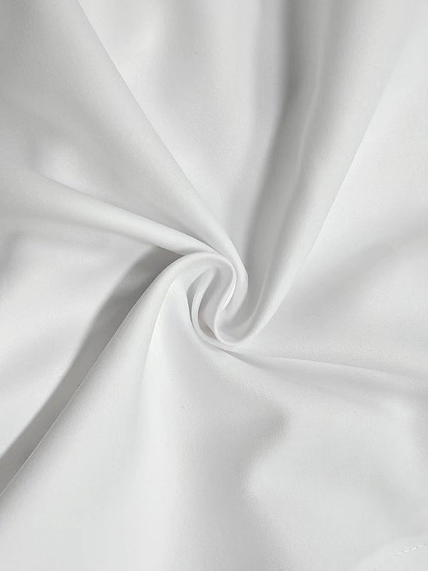 Robe midi à col V plissée à imprimé