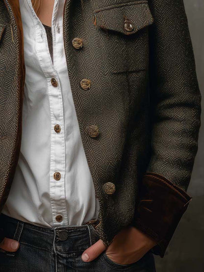 Veste à col à manches longues style groovy