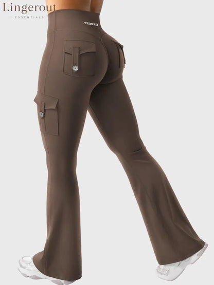 hugmecurve Hedda 32’’ CoreFlex Flared Leggings - Coffee / XS