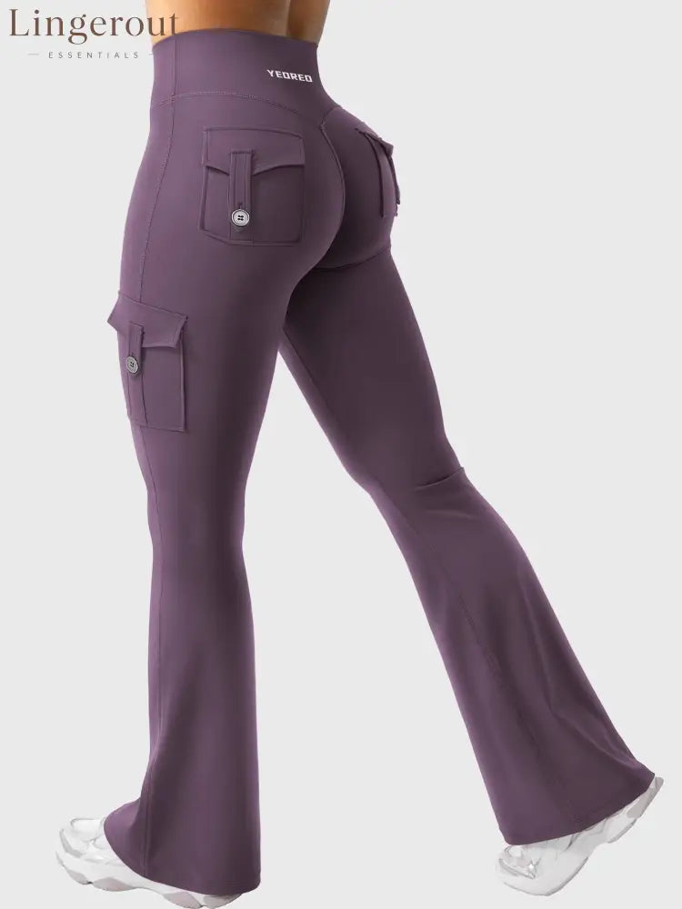 hugmecurve Hedda 32’’ CoreFlex Flared Leggings - Dark Berry / XS