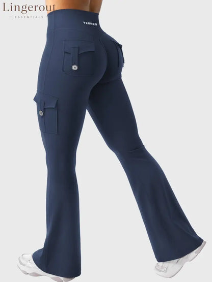 hugmecurve Hedda 32’’ CoreFlex Flared Leggings - Dark Blue / XS
