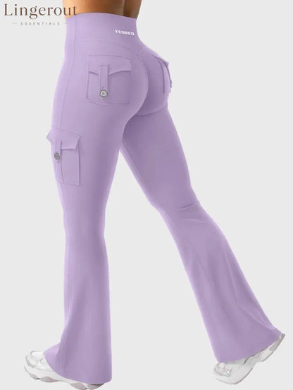 hugmecurve Hedda 32’’ CoreFlex Flared Leggings - Fog Purple / XS