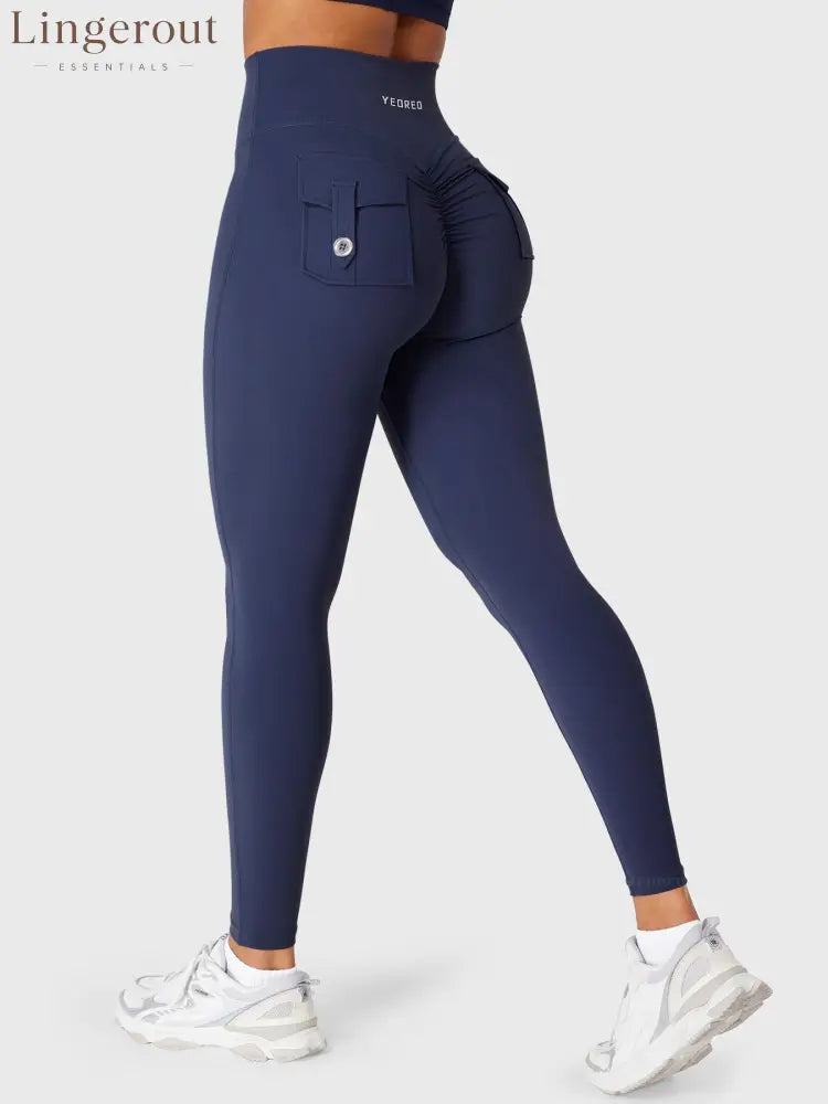 hugmecurve High Waist Charm Leggings - Navy / S