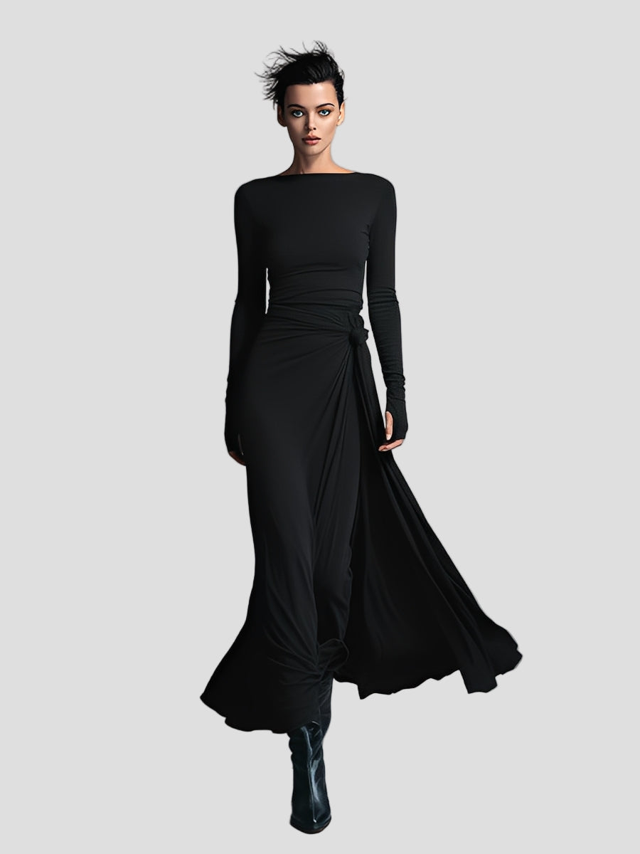 Robe longue portefeuille Liora