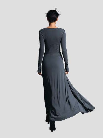 Robe longue portefeuille Liora