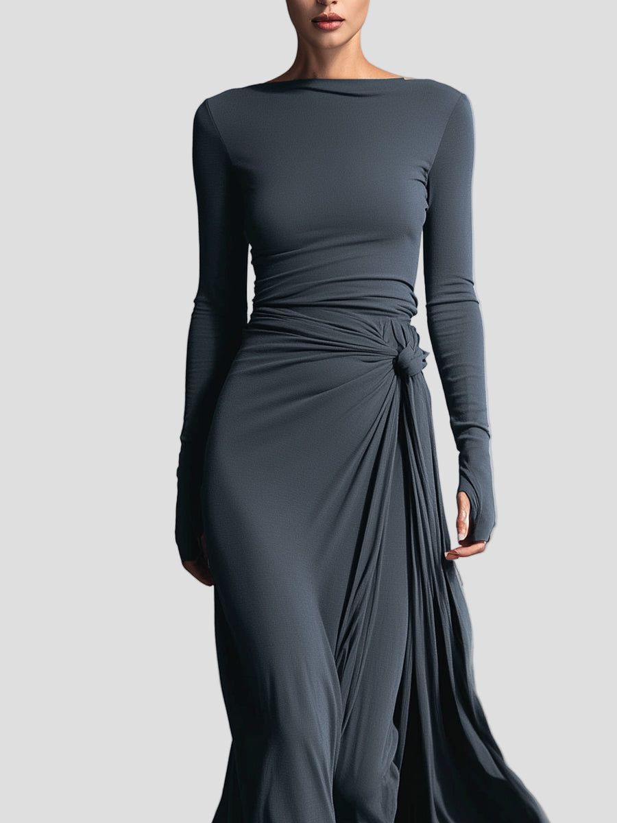 Robe longue portefeuille Liora
