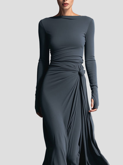 Robe longue portefeuille Liora