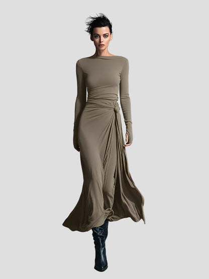Robe longue portefeuille Liora