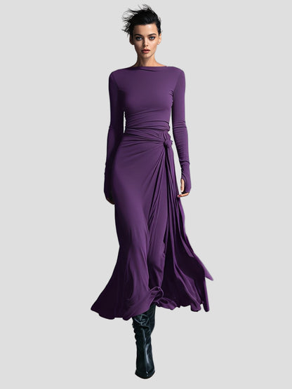 Robe longue portefeuille Liora