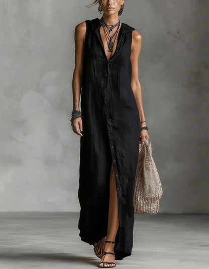 Robe longue sans manches, robe une‑pièce pour femme