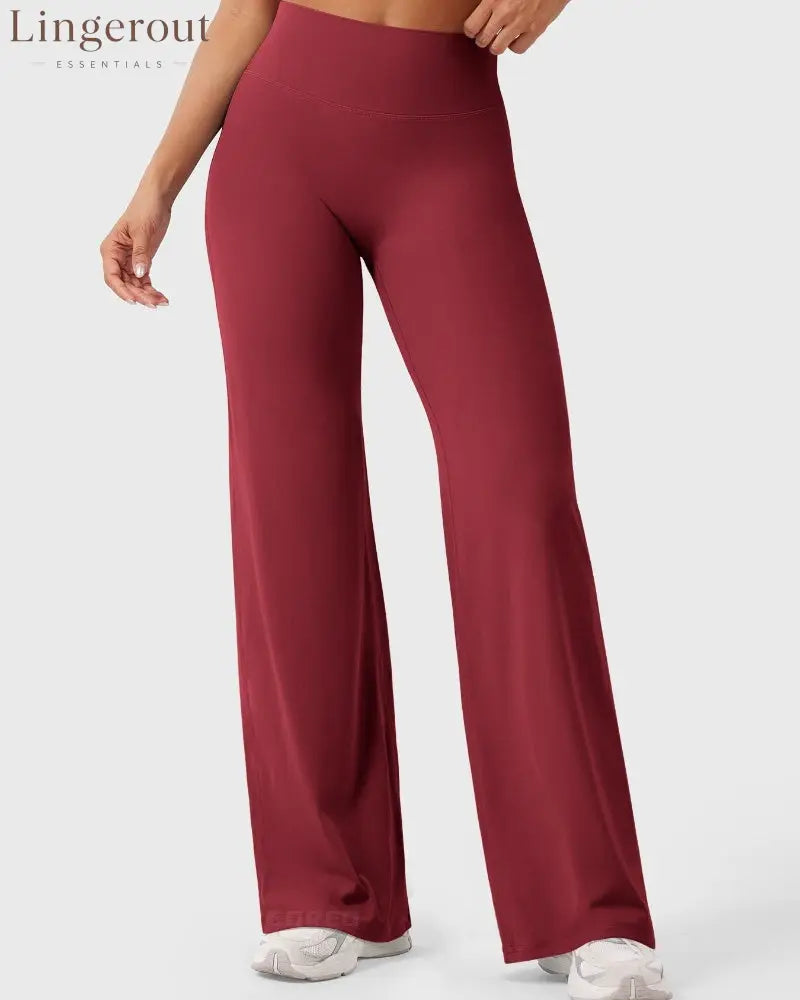 Leggings High-Waist Straight-Leg No Front Seam Buttery Soft Gym Yoga Pants for Women Fitness Tights