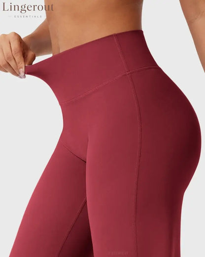 Leggings High-Waist Straight-Leg No Front Seam Buttery Soft Gym Yoga Pants for Women Fitness Tights