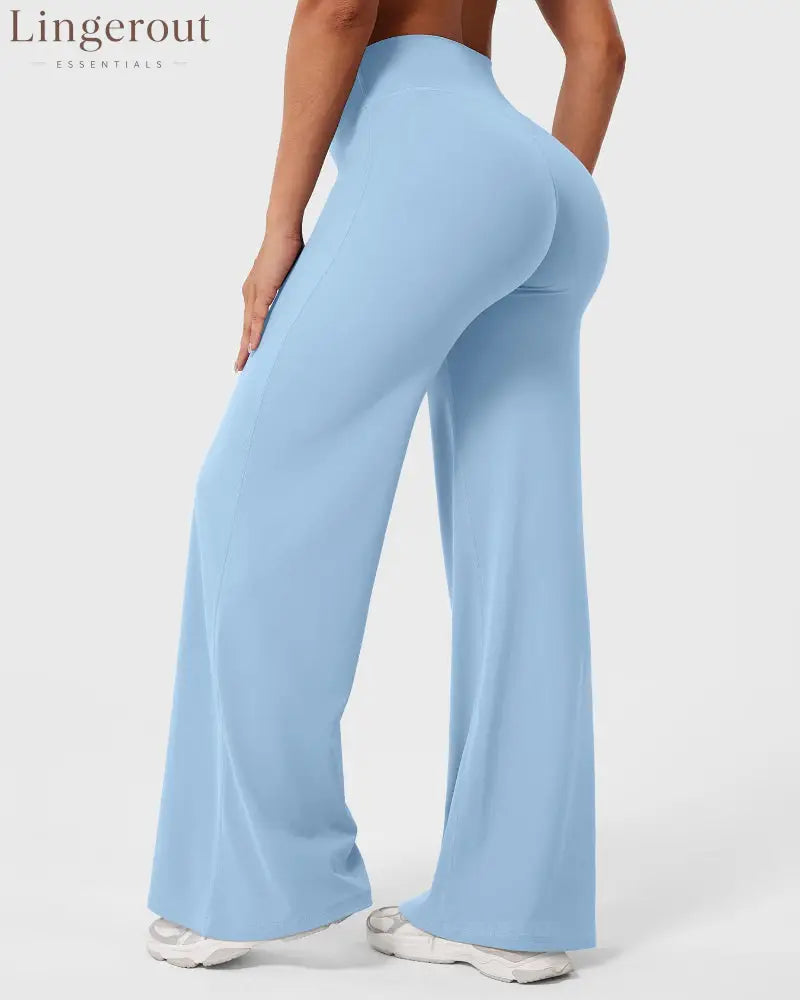 Leggings High-Waist Straight-Leg No Front Seam Buttery Soft Gym Yoga Pants for Women Fitness Tights - Airy Blue / S
