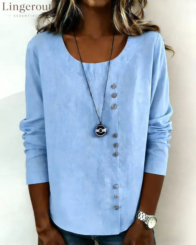 Round Neck Long Sleeve Top