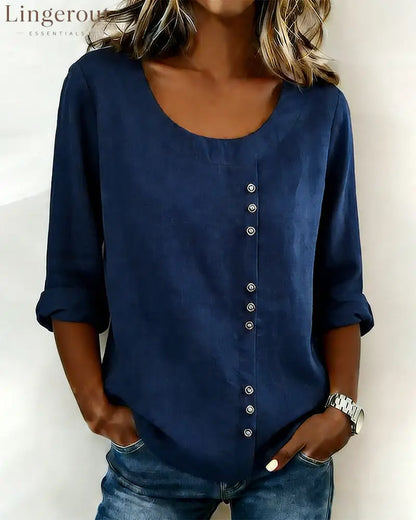 Round Neck Long Sleeve Top