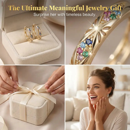 Sparkling Zircon Hollow Hoop Earrings