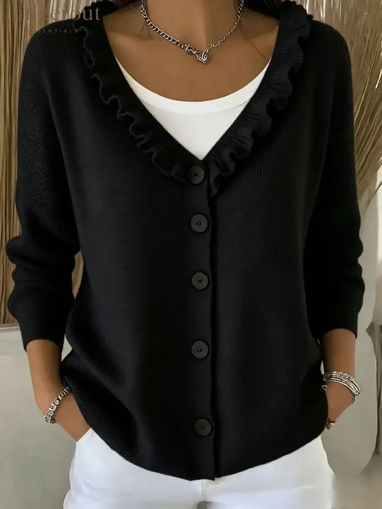 Timeless Knit Cardigan - Black / S