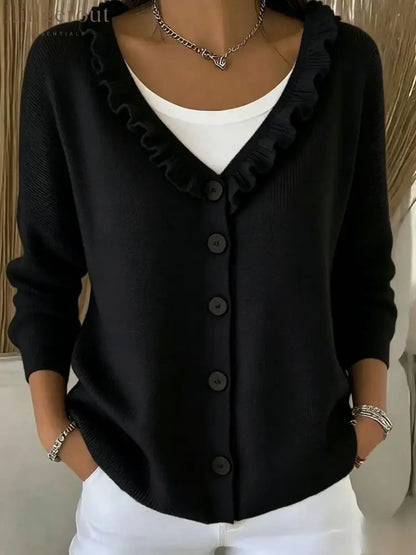 Timeless Knit Cardigan - Black / S