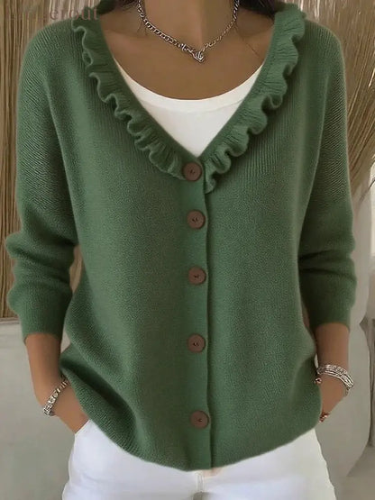 Timeless Knit Cardigan - Green / S